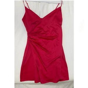 ONLY WORN ONCE Hot Pink Satin Dress from Dynamite